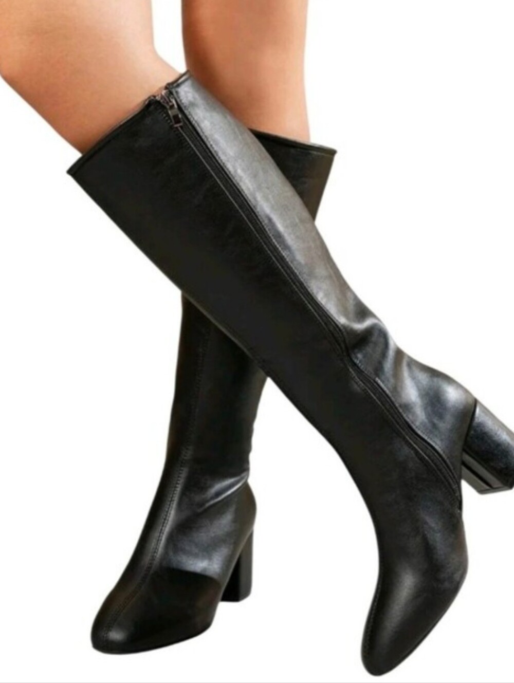 Target Black Knee-High Block Heel Boots